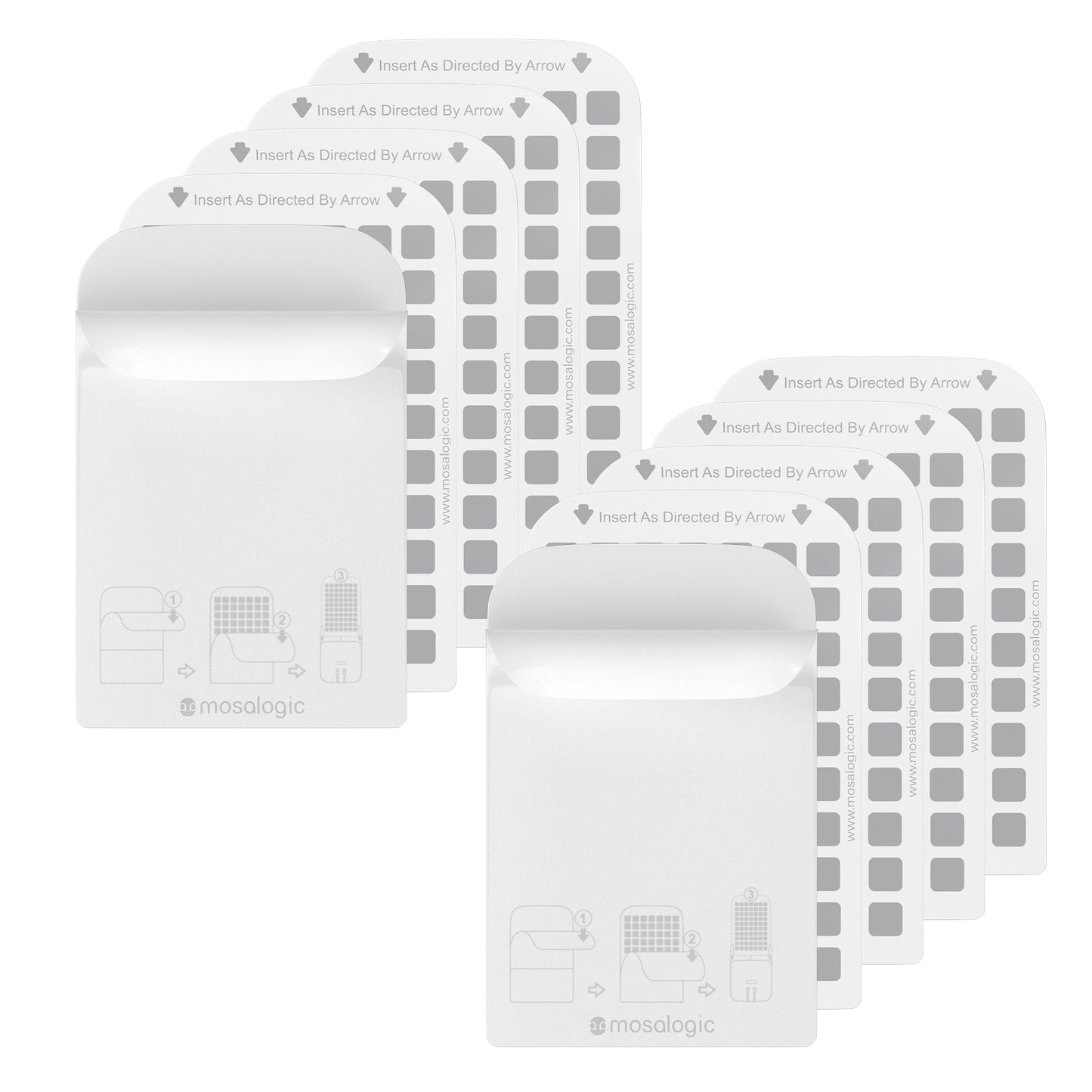 Mosalogic Sticky Glue Cards Refills (10 Pack) �Non-Toxic Fly Traps for Fruit Flies, Moths, Gnats �Safe for Kids & Pets