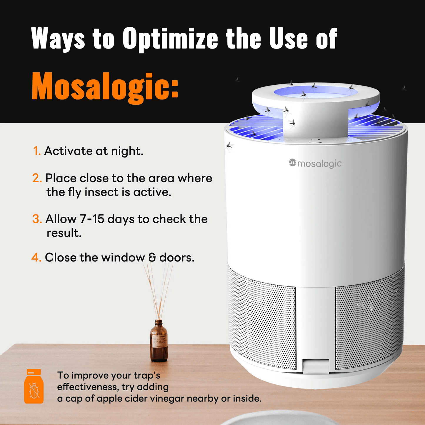 Mosalogic Insect Trap with Suction - mosalogic