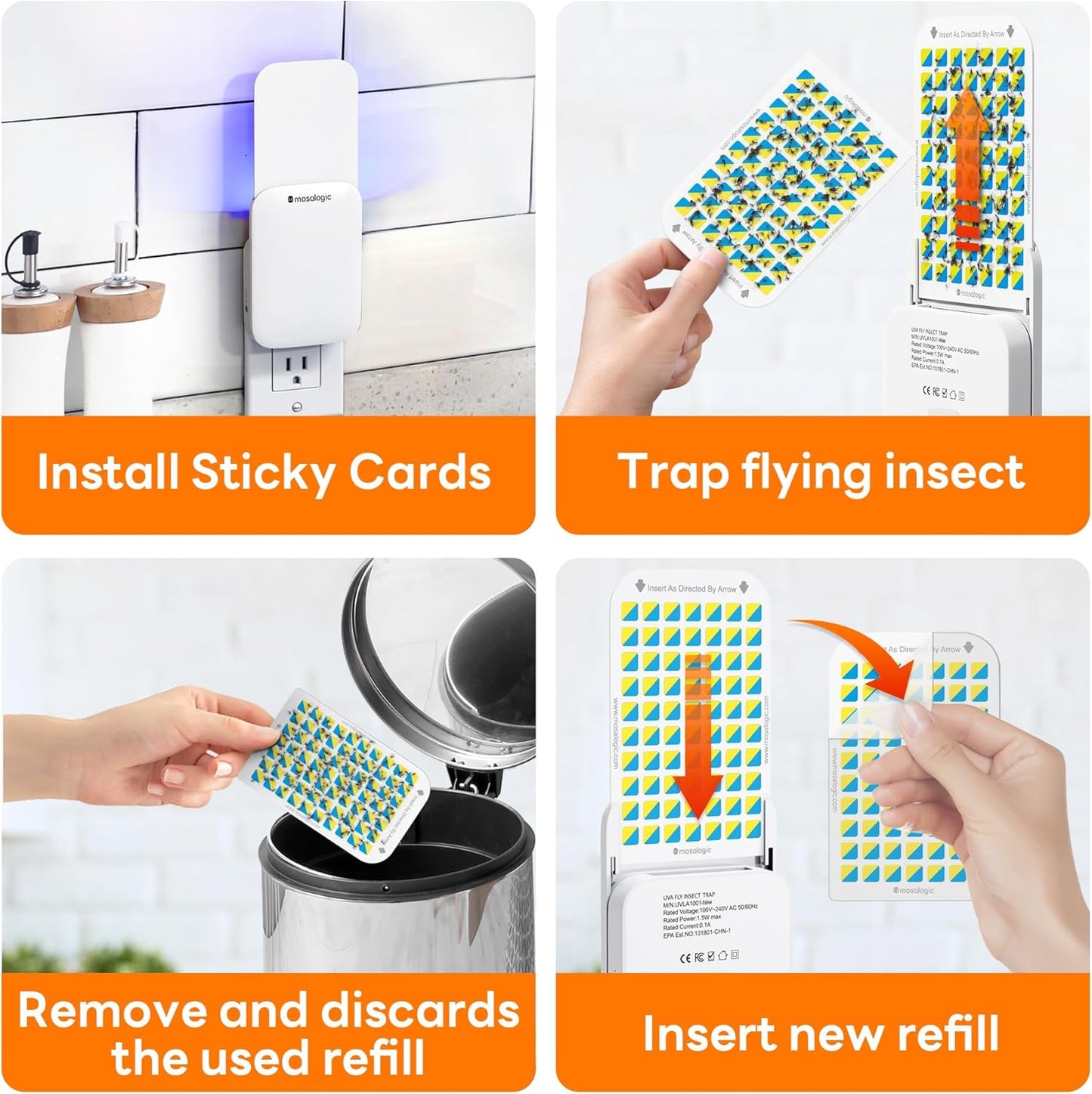 Mosalogic UVA Flying Insect Trap-US Plug