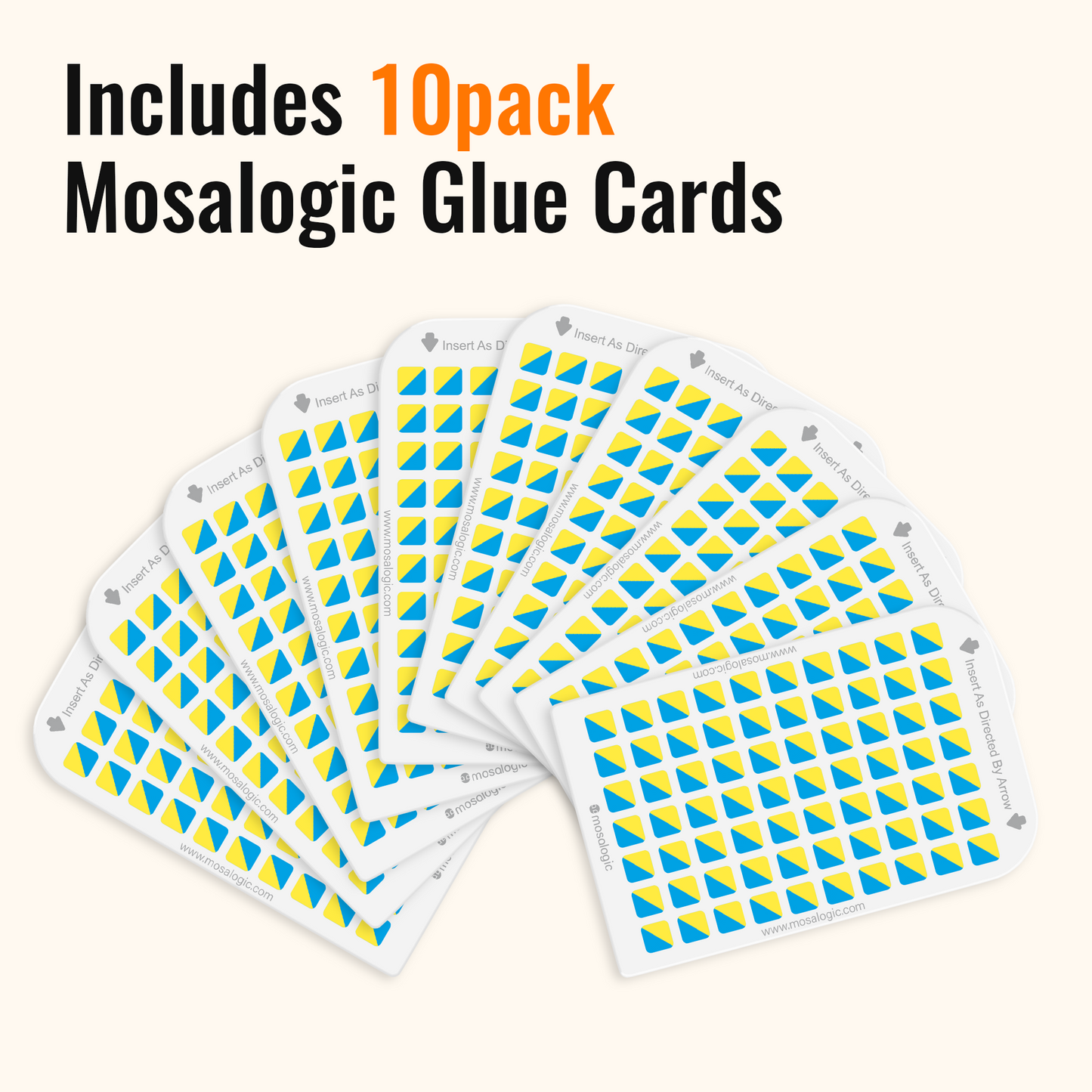 Mosalogic Sticky Card Plug Refill Replacement Glue Cards-10pack Fly Trap Refills & Sticky Cards mosalogic Mosalogic_glue_card_refills_packaging_and_product_details