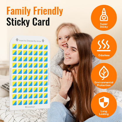 Mosalogic Sticky Card Plug Refill Replacement Glue Cards-10pack Fly Trap Refills & Sticky Cards mosalogic Easy-to-install_sticky_card_refills_for_fruit_fly_traps