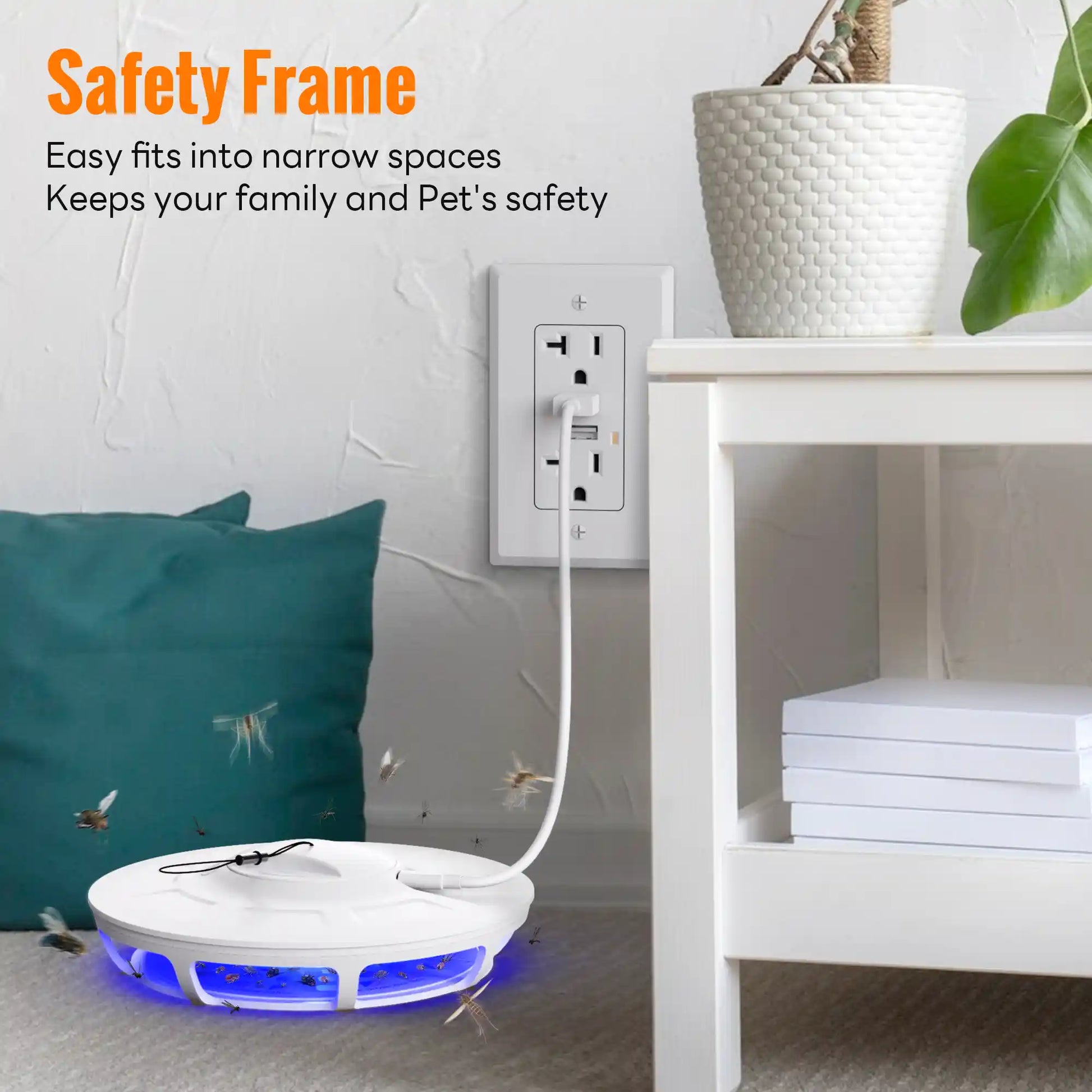 Mosalogic Flea Trap - 5 Modes UV LED Indoor Pest Control Pest Control mosalogic Flea_Trap_Safety_Frame