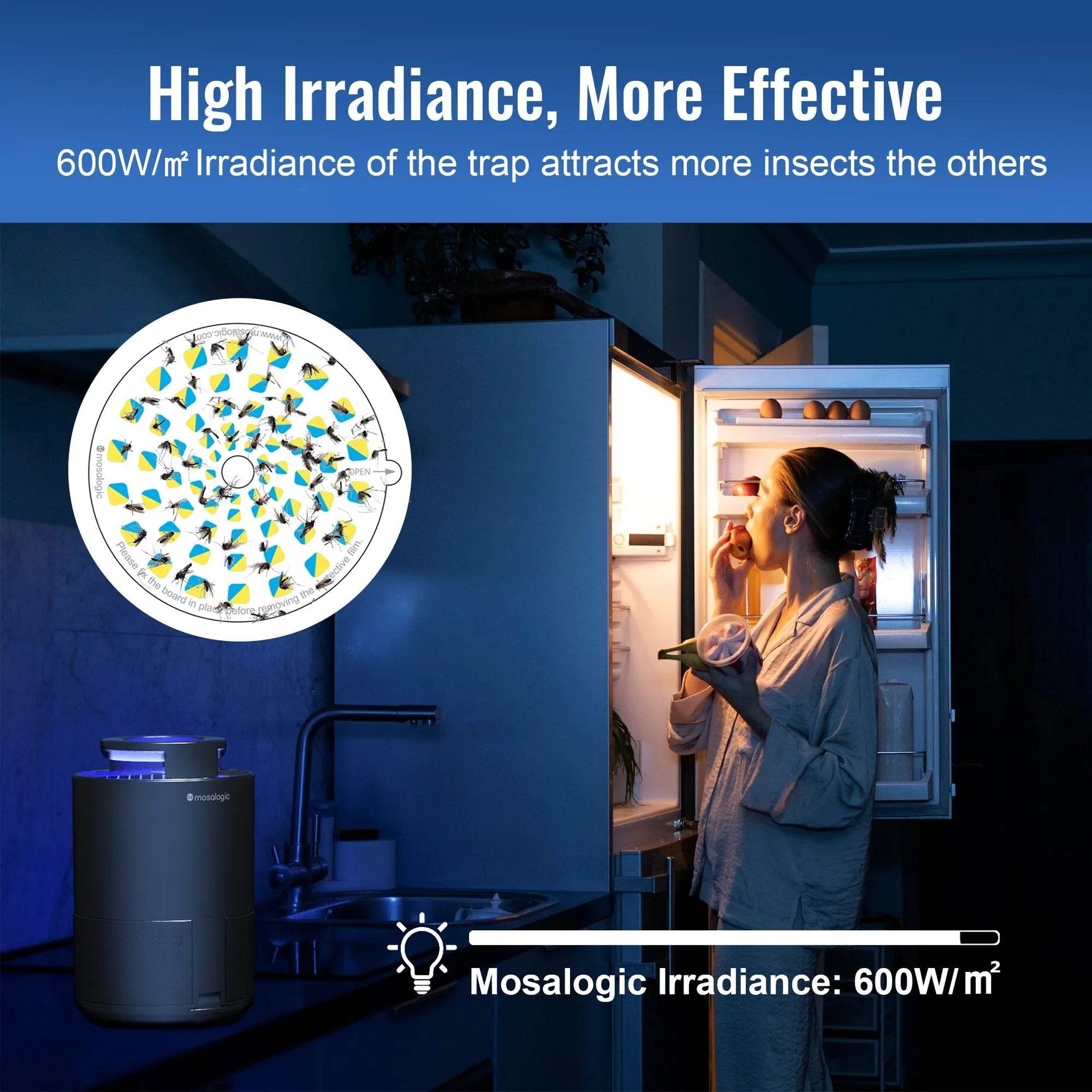 Mosalogic Insect Trap with Suction Pest Control mosalogic High_Irradiance_More_Effective