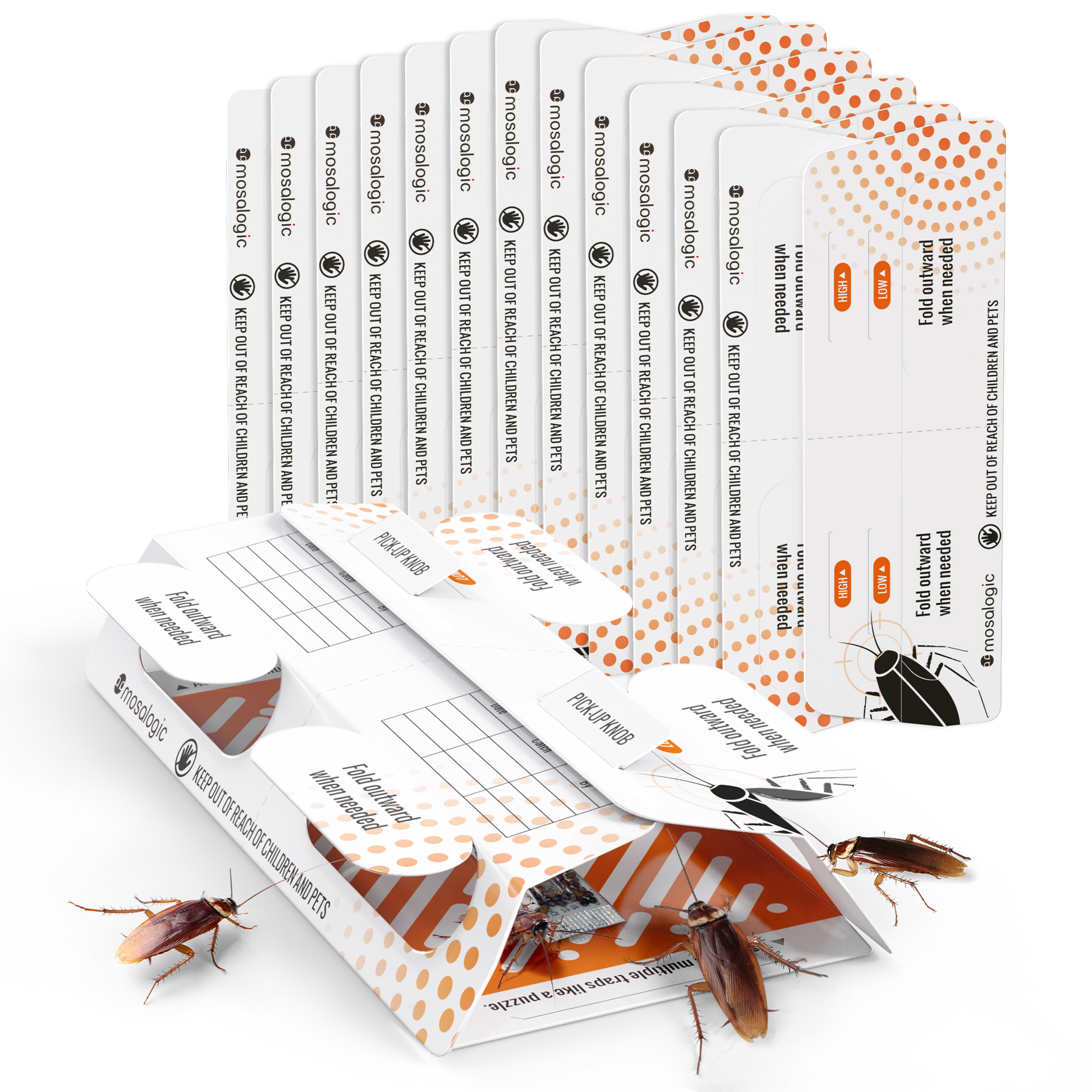 Mosalogic Roach Traps Indoor (12 Pack) Pest Control Devices mosalogic Roach_trap_placement_guide_for_kitchen_and_bathroom_areas