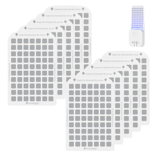 Sticky Fly Trap Refills 10 Pack - Non-Toxic Pest Control Single Sided Fly Trap Refills & Sticky Cards mosalogic Sticky_Glue_Cards_Refills_10_pack