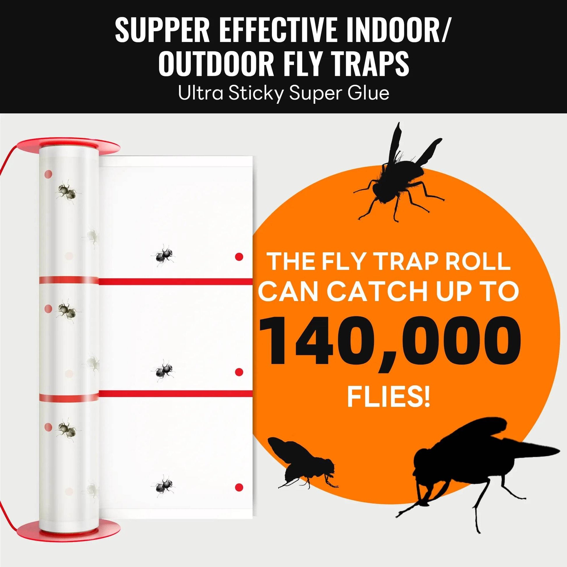 Mosalogic Giant Glue Fly Trap Pest Control Accessories mosalogic Supper_effctive_indoor_outdoor_fly_traps