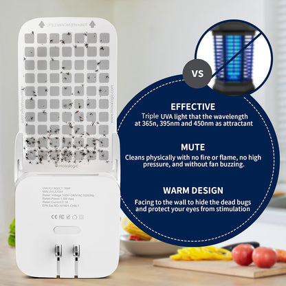 Mosalogic Fruit Fly Traps for House Use Gnat Trap Flying Insect Trapper Pest Control mosalogic UVA_Flying_Insect_Trap_Compared_with_other_products