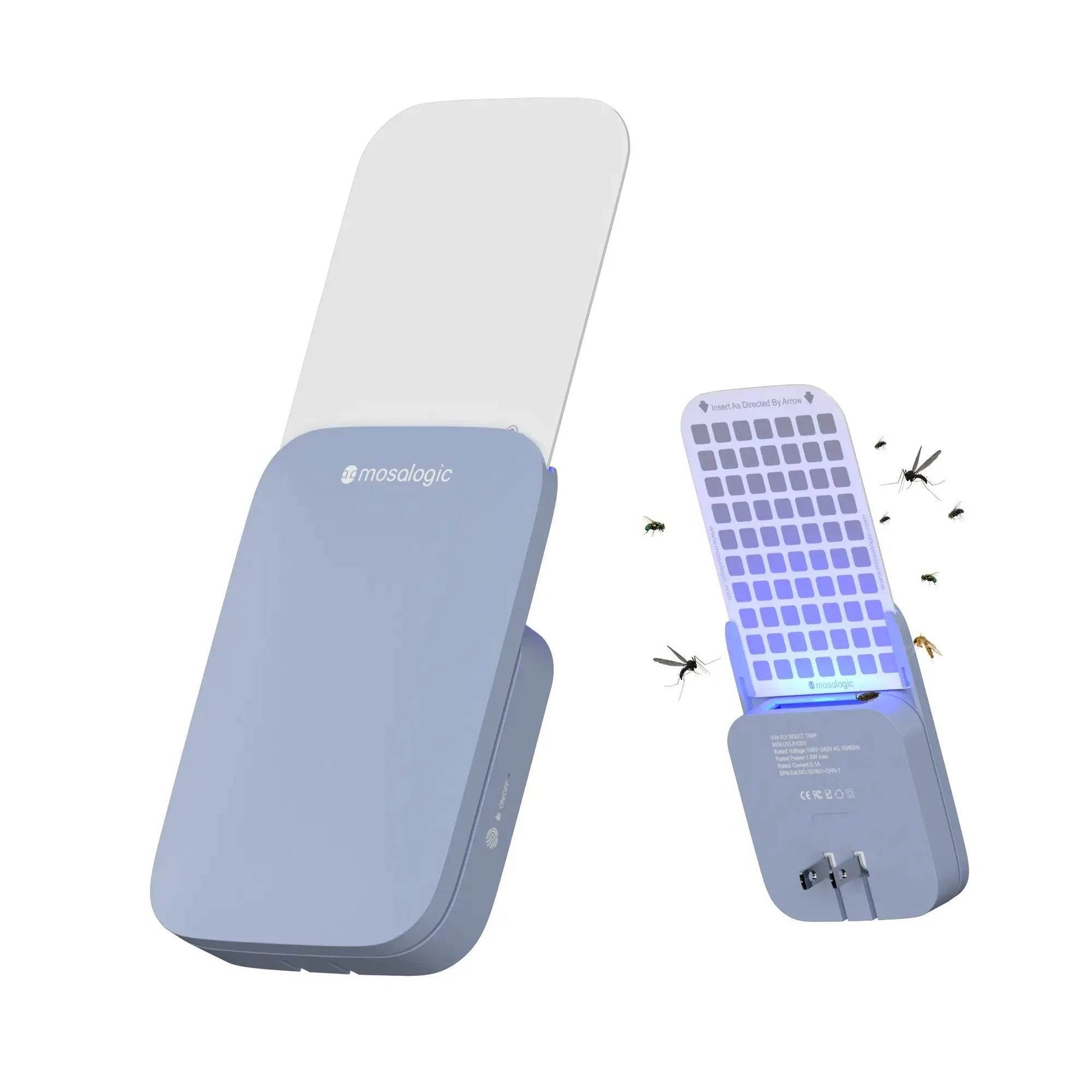 Mosalogic Fruit Fly Traps for House Use Gnat Trap Flying Insect Trapper Sky Blue Pest Control mosalogic best_indoor_fly_trap_SKY_BULE